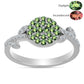Anillo de Plata con Alejandrita natural y Topacio Blanco