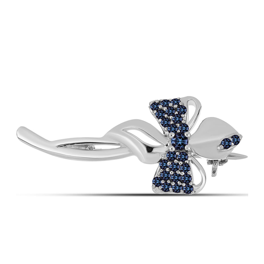 Broche de Plata con Moisanita "Púrpura Imperial" 1 
