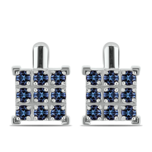 Pendientes de Plata con Moisanita "Púrpura Imperial"