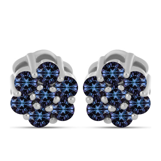 Pendientes de Plata con Moisanita "Púrpura Imperial"