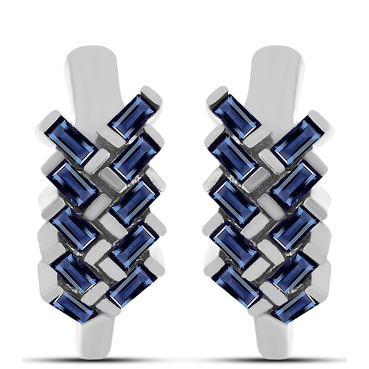 Pendientes de Plata con Moisanita "Púrpura Imperial"