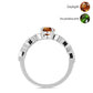 Anillo de Plata con Zultanita de Anatolia certificado y cultivado en laboratorio y Topacio Blanco