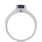 Anillo de Plata con Moisanita "Púrpura Imperial" y Topacio Blanco