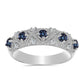Anillo de Plata con Moisanita "Púrpura Imperial" y Topacio Blanco