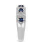 Anillo de Plata con Moisanita "Púrpura Imperial" y Topacio Blanco