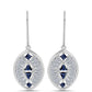 Pendientes de Plata con Moisanita "Púrpura Imperial" y Zircón Blanco