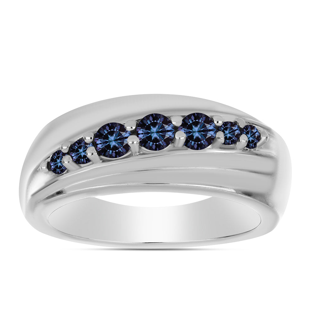 Anillo de Plata con Moisanita "Púrpura Imperial"