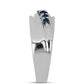 Anillo de Plata con Moisanita "Púrpura Imperial"