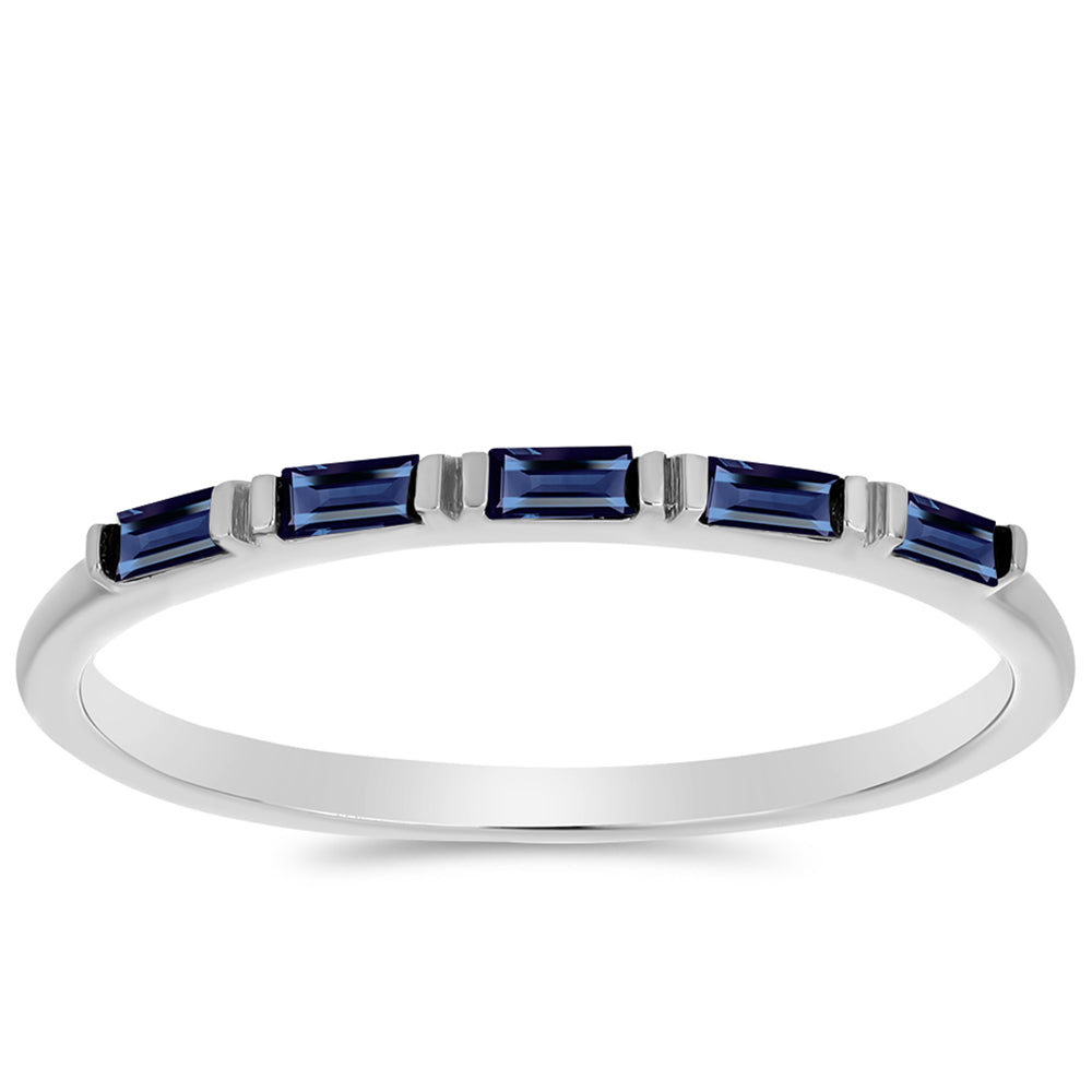 Anillo de Plata con Moisanita "Púrpura Imperial"