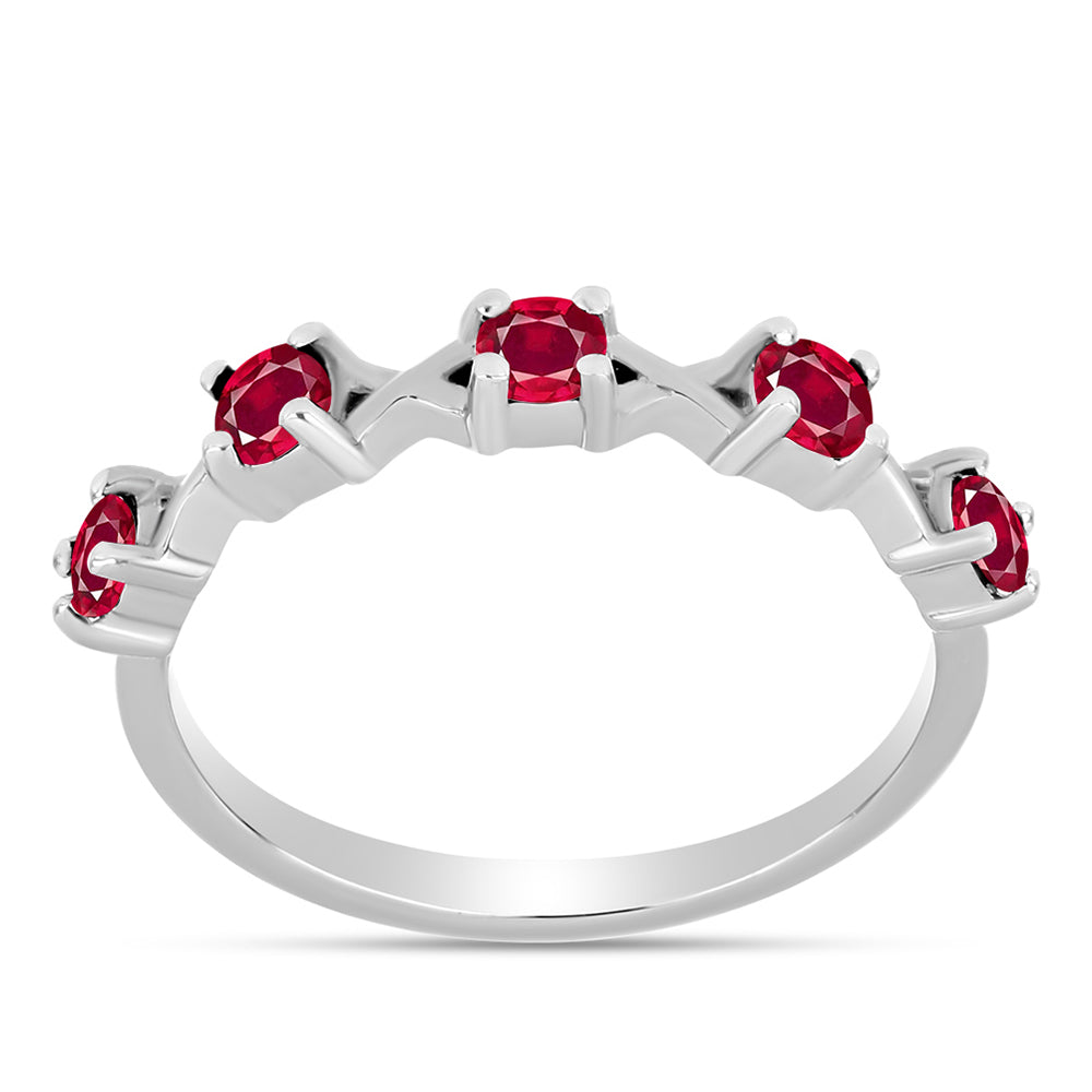 Anillo de Plata con Rubí de Madagascar
