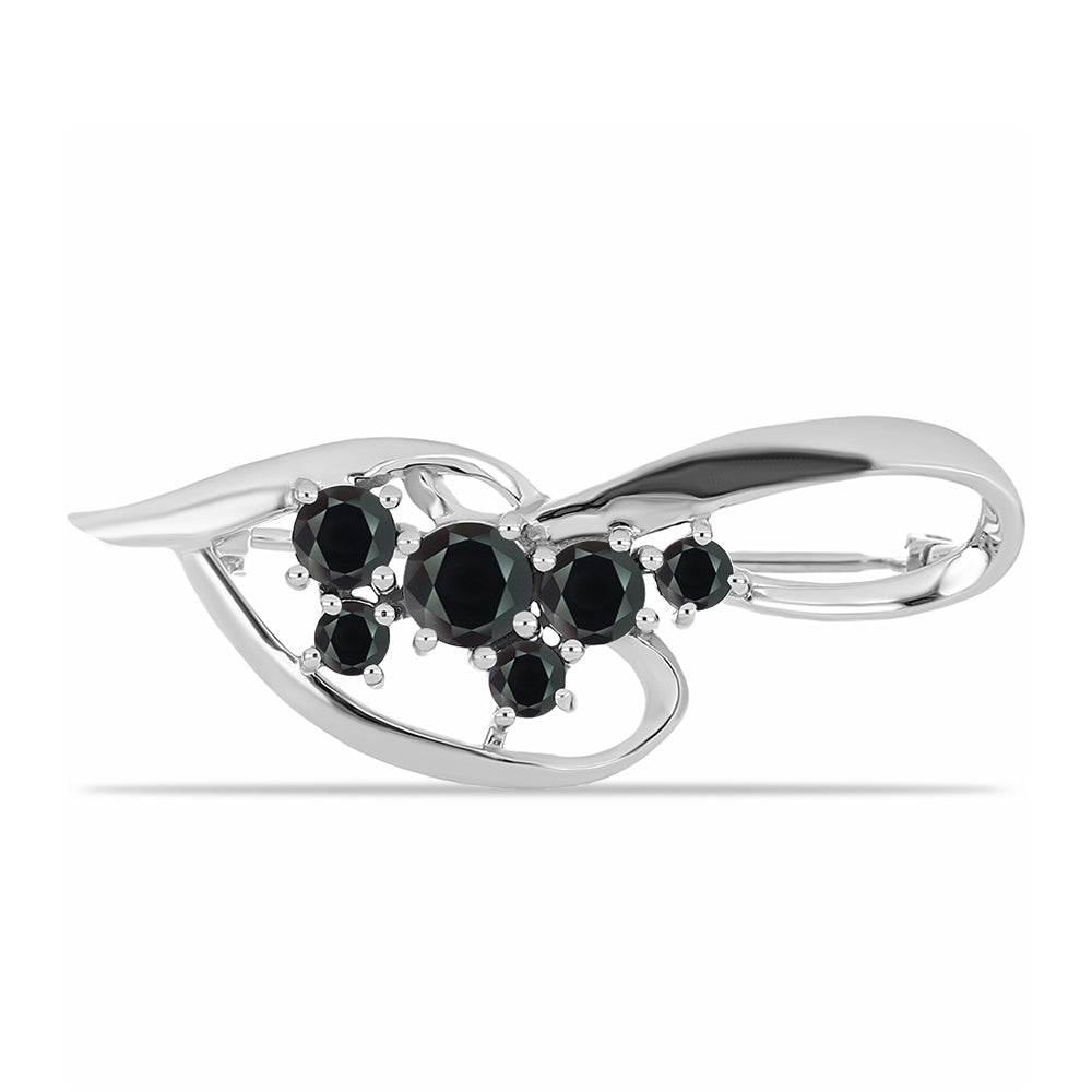 Broche de Plata con Obsidiana 1 