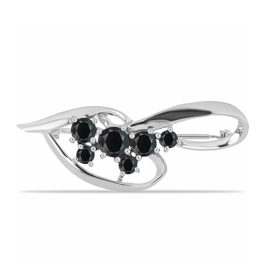 Broche de Plata con Obsidiana