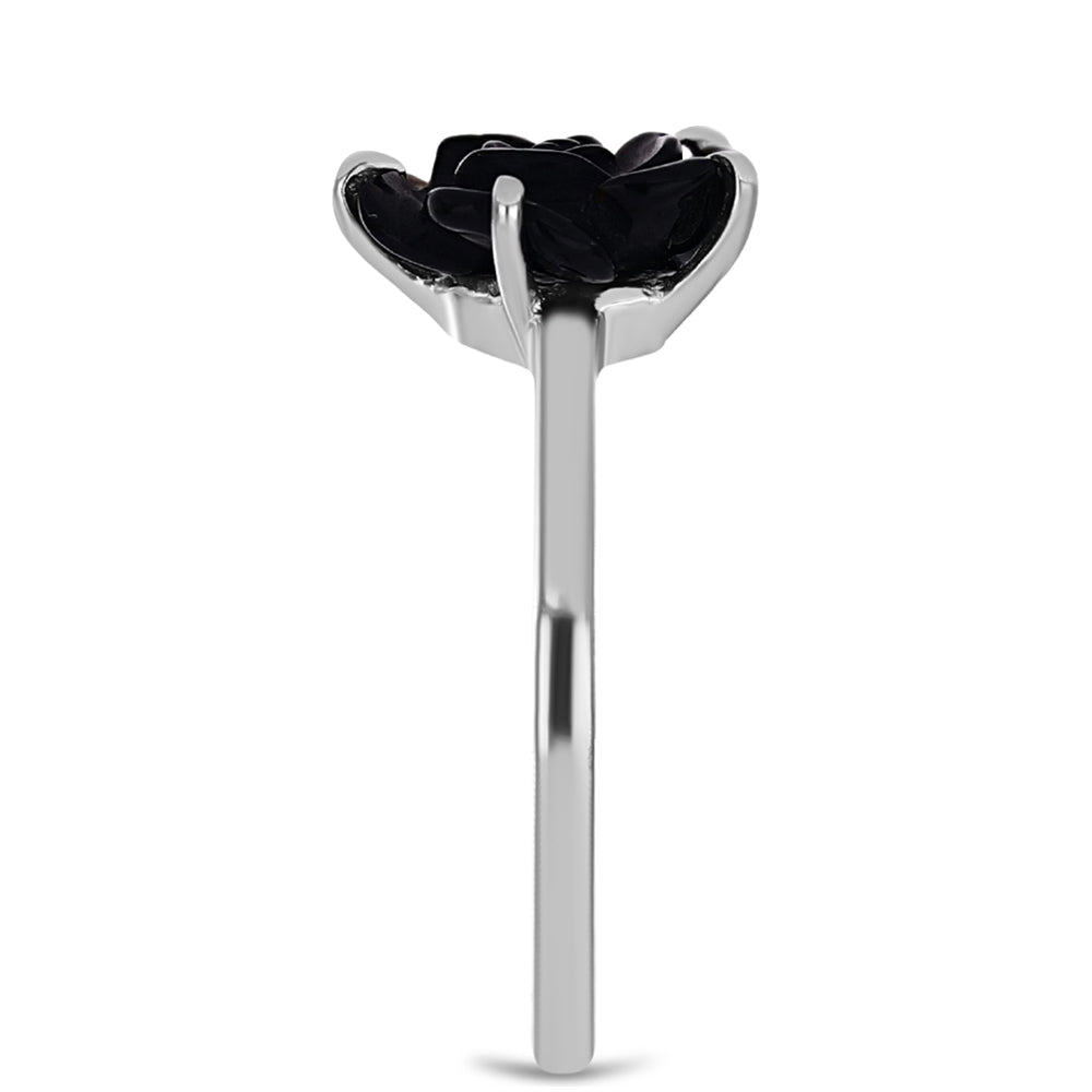 Anillo de Plata con Obsidiana