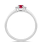 Anillo de Plata con Rubí de Madagascar y Topacio Blanco