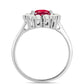 Anillo de Plata con Rubí de Madagascar y Perla blanca de agua dulce