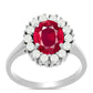 Anillo de Plata con Rubí de Madagascar y Perla blanca de agua dulce
