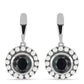 Pendientes de Plata con Obsidiana y Perla blanca de agua dulce