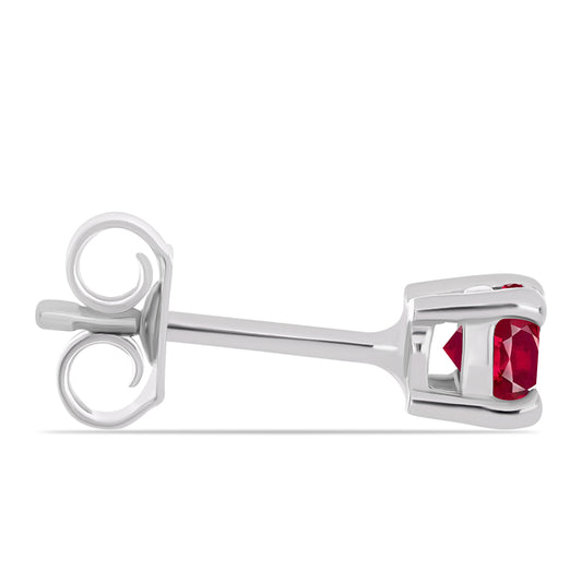 Pendientes de Plata con Rubí de Madagascar