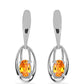 Pendientes de Plata con Zafiro Padparadscha