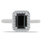Anillo de Plata con Obsidiana y Topacio Blanco