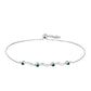Pulsera de Plata con Moissanita azul mar verdosa