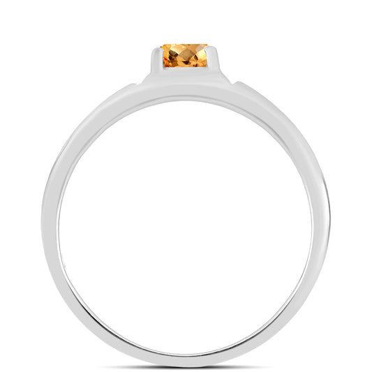 Anillo de Plata con Topacio amarillo imperial