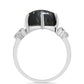 Anillo de Plata con Jaspe Picasso y Topacio Blanco