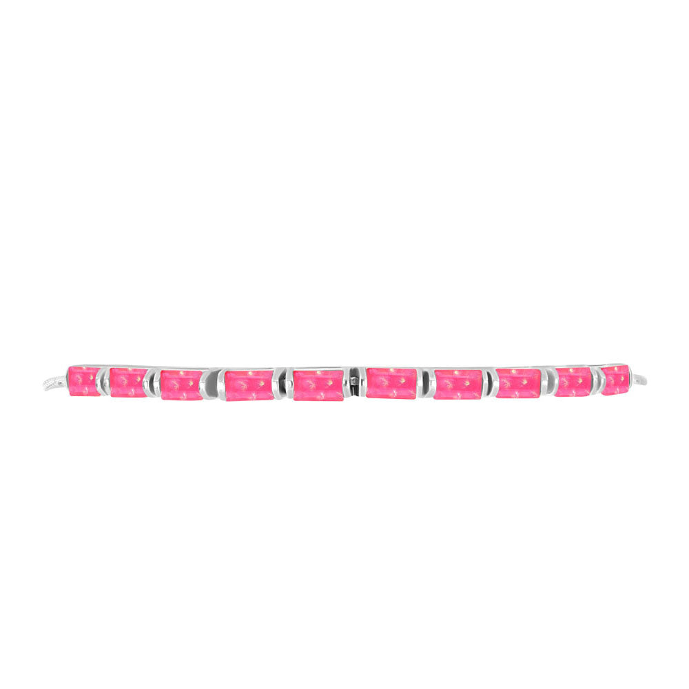 Pulsera de Plata con Ópalo Rosa de Lega Dembi 2 