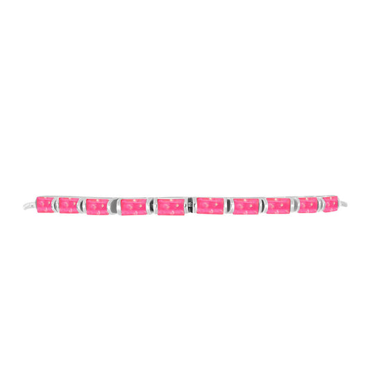 Pulsera de Plata con Ópalo Rosa de Lega Dembi