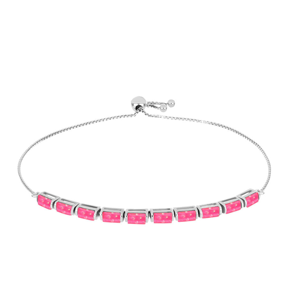 Pulsera de Plata con Ópalo Rosa de Lega Dembi
