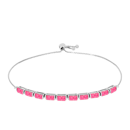 Pulsera de Plata con Ópalo Rosa de Lega Dembi