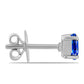 Cruz Conjunto de Plata con Zafiro Azul Australiano ( Pendientes +Anillo +Colgante )