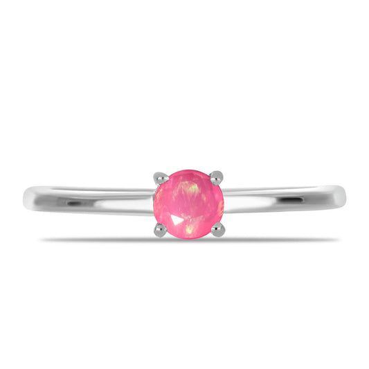 Anillo de Plata con Ópalo Rosa de Lega Dembi