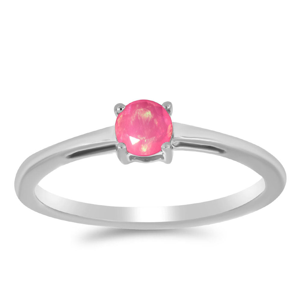 Anillo de Plata con Ópalo Rosa de Lega Dembi