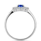 Anillo de Plata con Zafiro Azul Australiano y Topacio Blanco