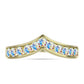 Anillo de Plata Bañada en Oro con Moisanita hielo