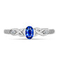 Anillo de Plata con Zafiro Azul Australiano y Topacio Blanco