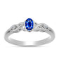 Anillo de Plata con Zafiro Azul Australiano y Topacio Blanco