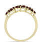 Anillo de Plata Bañada en Oro con Granate Barton