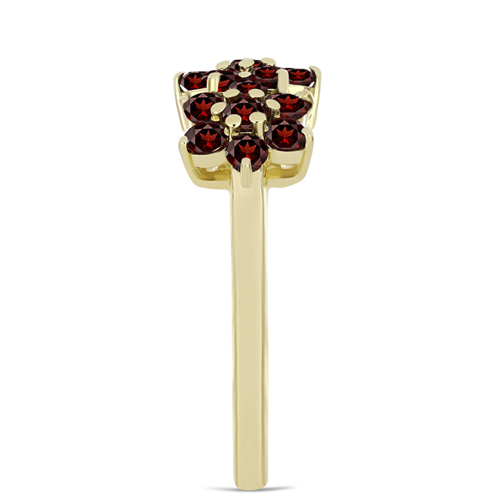 Anillo de Plata Bañada en Oro con Granate Barton 4 