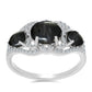 Anillo de Plata con Jaspe Picasso y Topacio Blanco