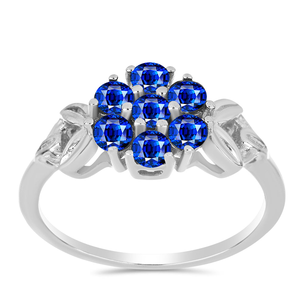 Anillo de Plata con Zafiro Azul Australiano