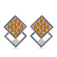 Pendientes de Plata con Topacio amarillo imperial