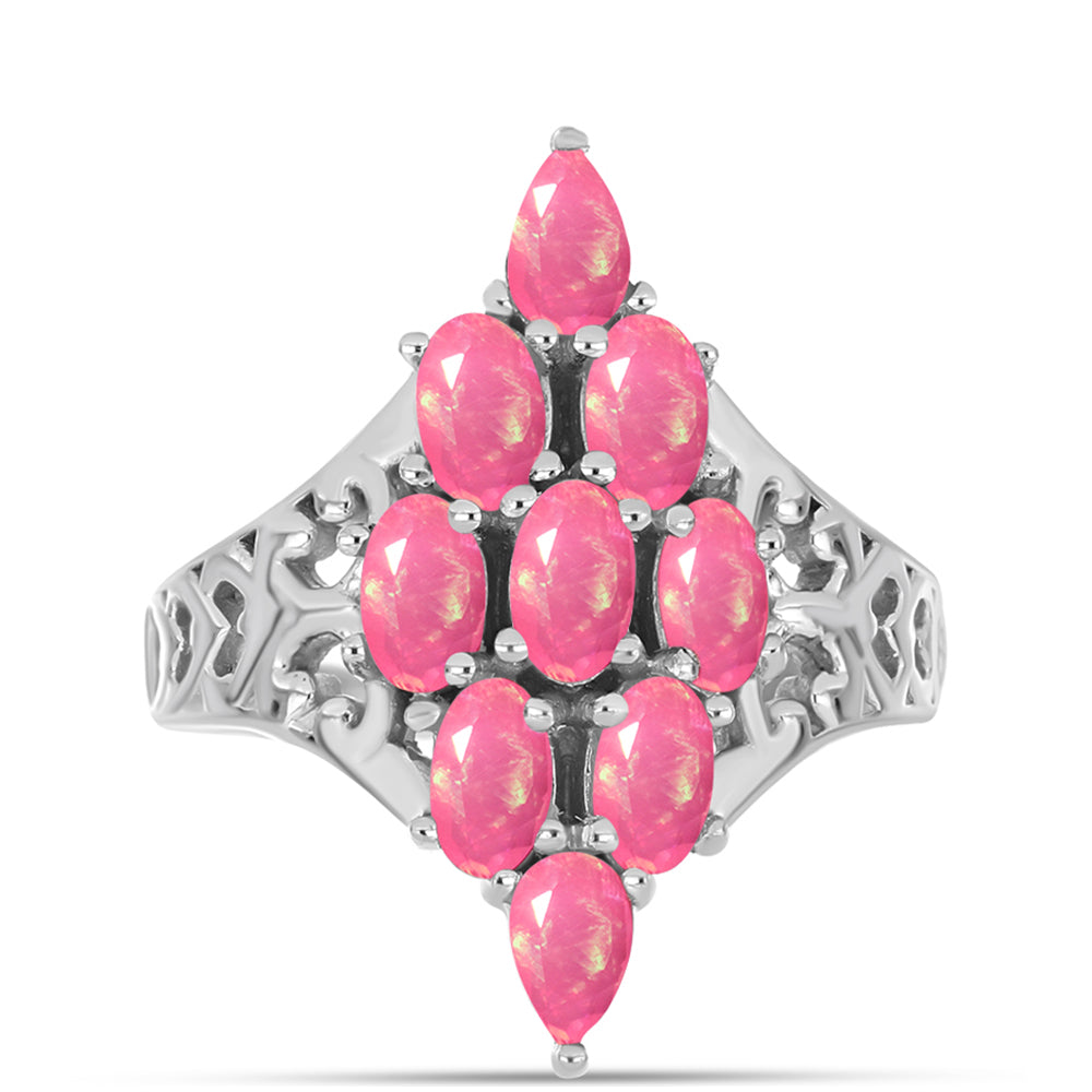 Anillo de Plata con Ópalo Rosa de Lega Dembi 1 