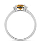 Anillo de Plata con Topacio amarillo imperial y Topacio Blanco