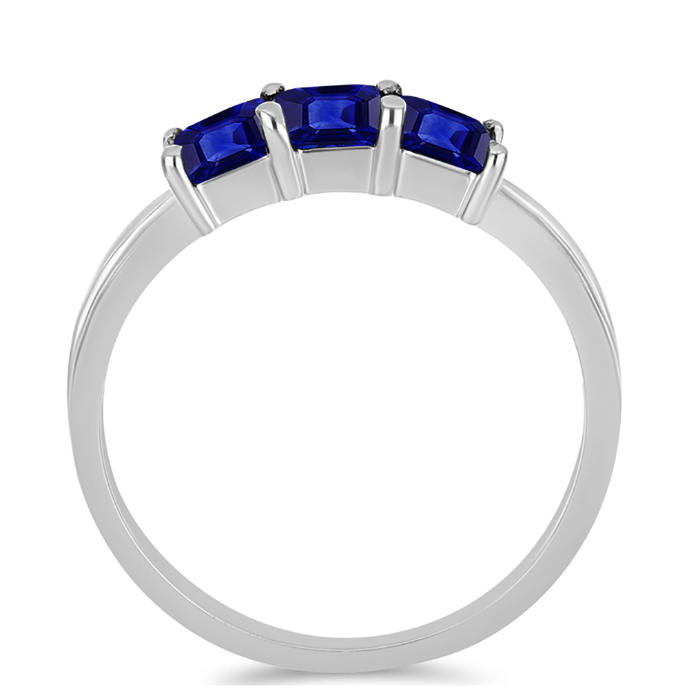 Anillo de Plata con Zafiro Azul Australiano