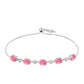 Pulsera de Plata con Ópalo Rosa de Lega Dembi y Topacio Blanco