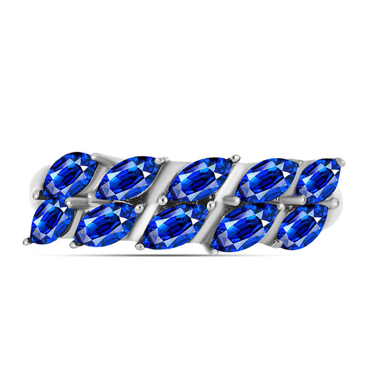 Anillo de Plata con Zafiro Azul Australiano