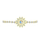 Pulsera de Plata Bañada en Oro con Moisanita hielo y Topacio Blanco