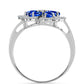 Anillo de Plata con Zafiro Azul Australiano y Topacio Blanco